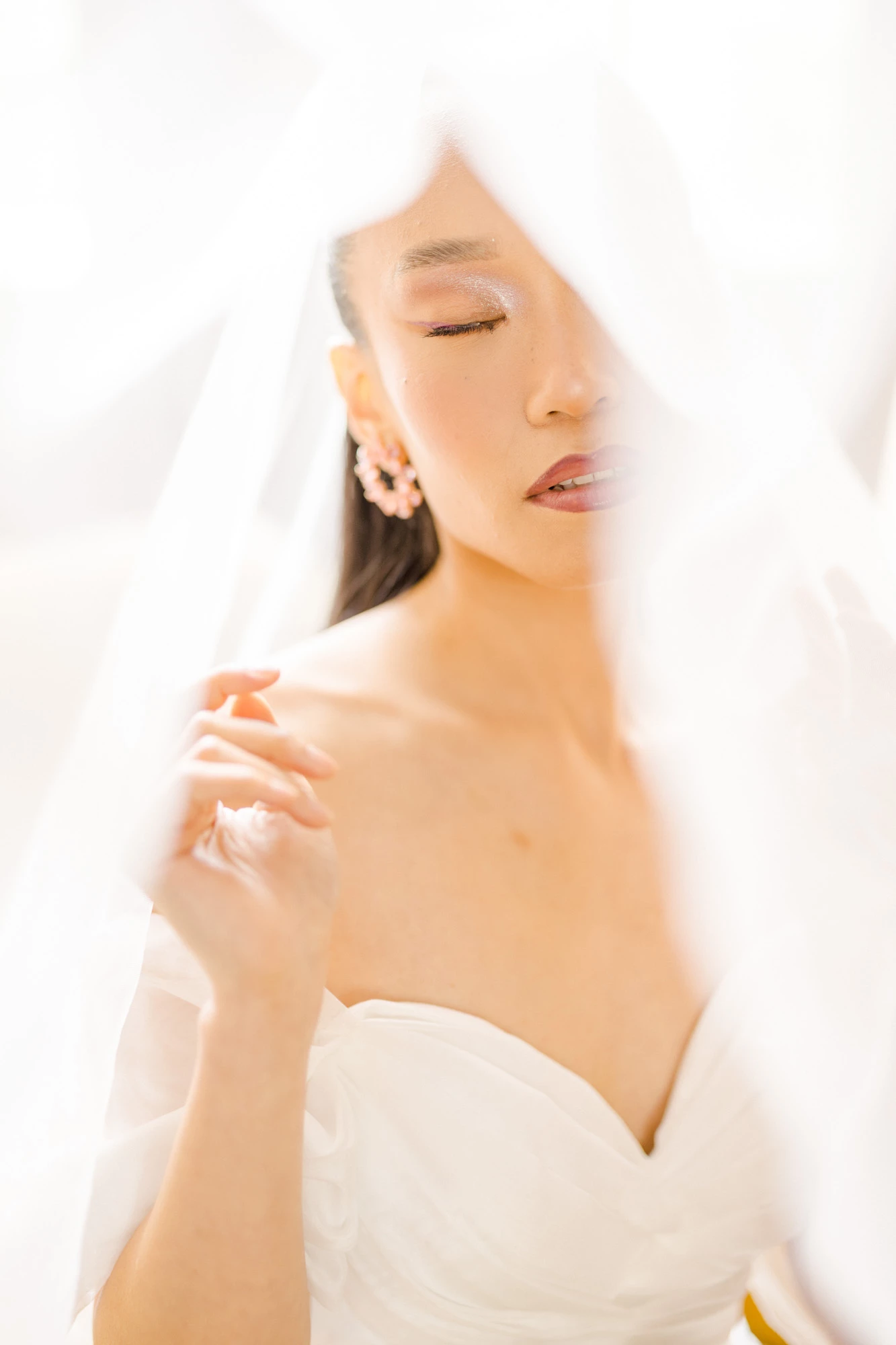 voile robe beige rose marron